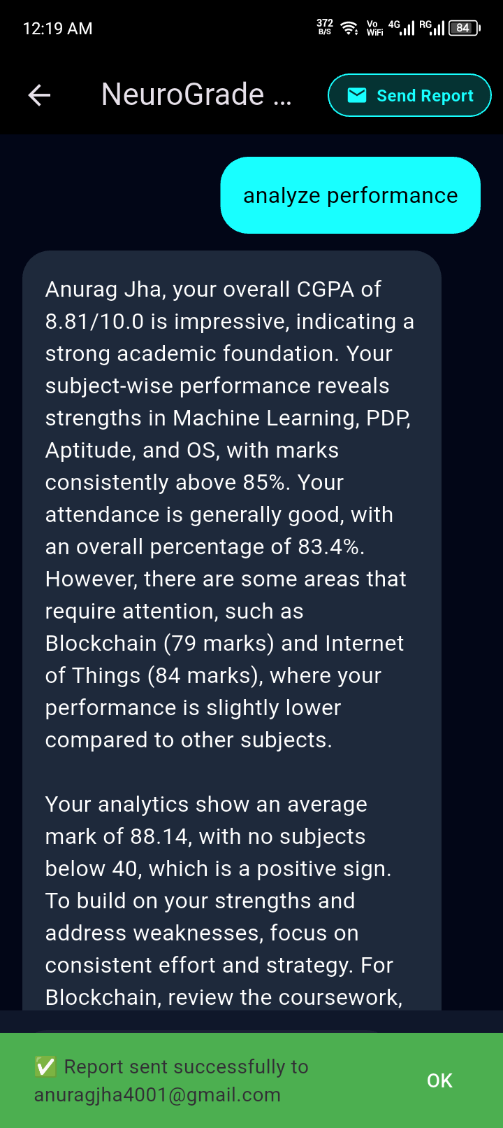 AI Student Performance System