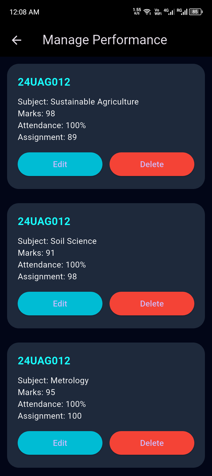 AI Student Performance System