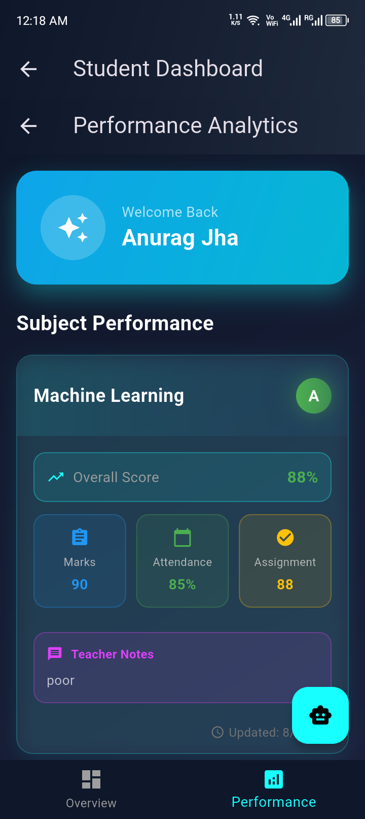 AI Student Performance System