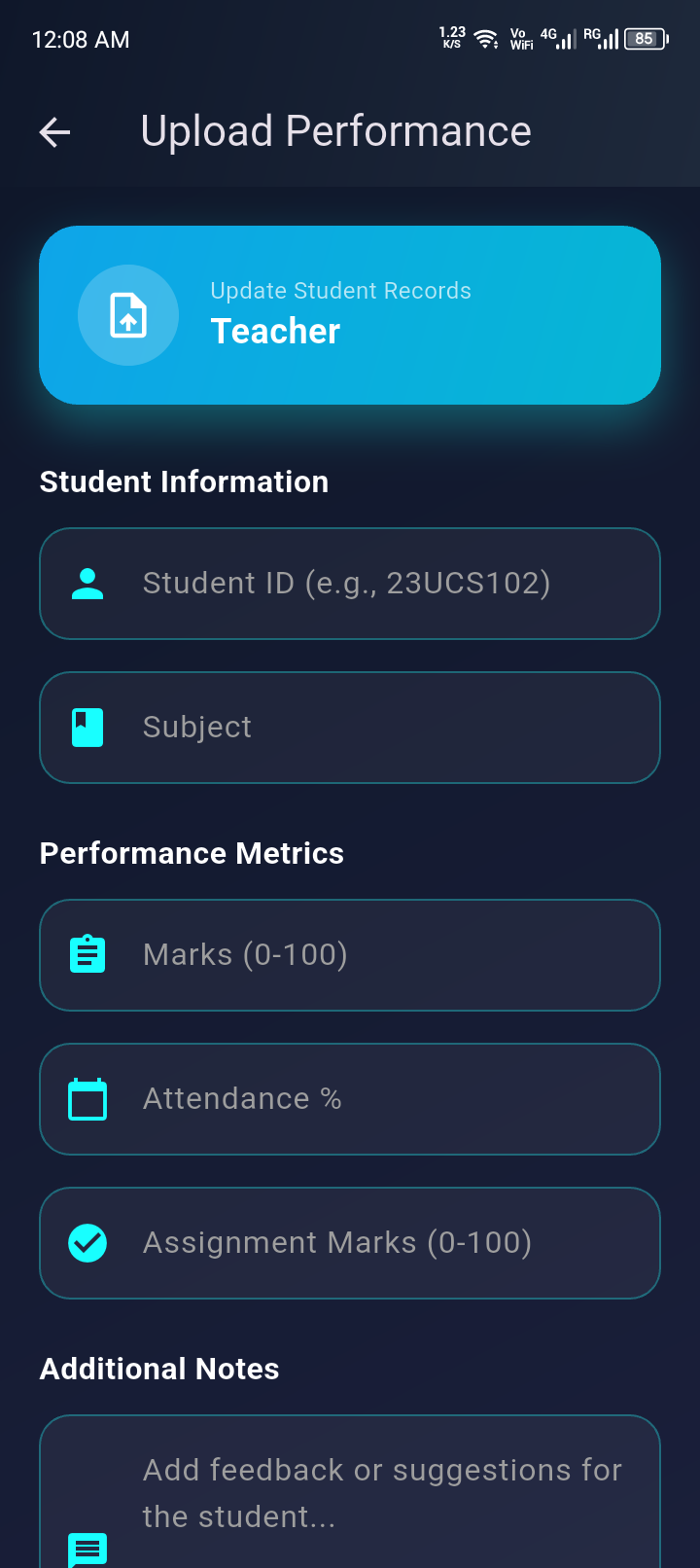 AI Student Performance System
