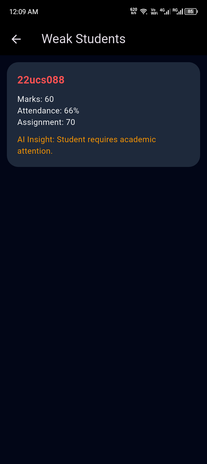 AI Student Performance System